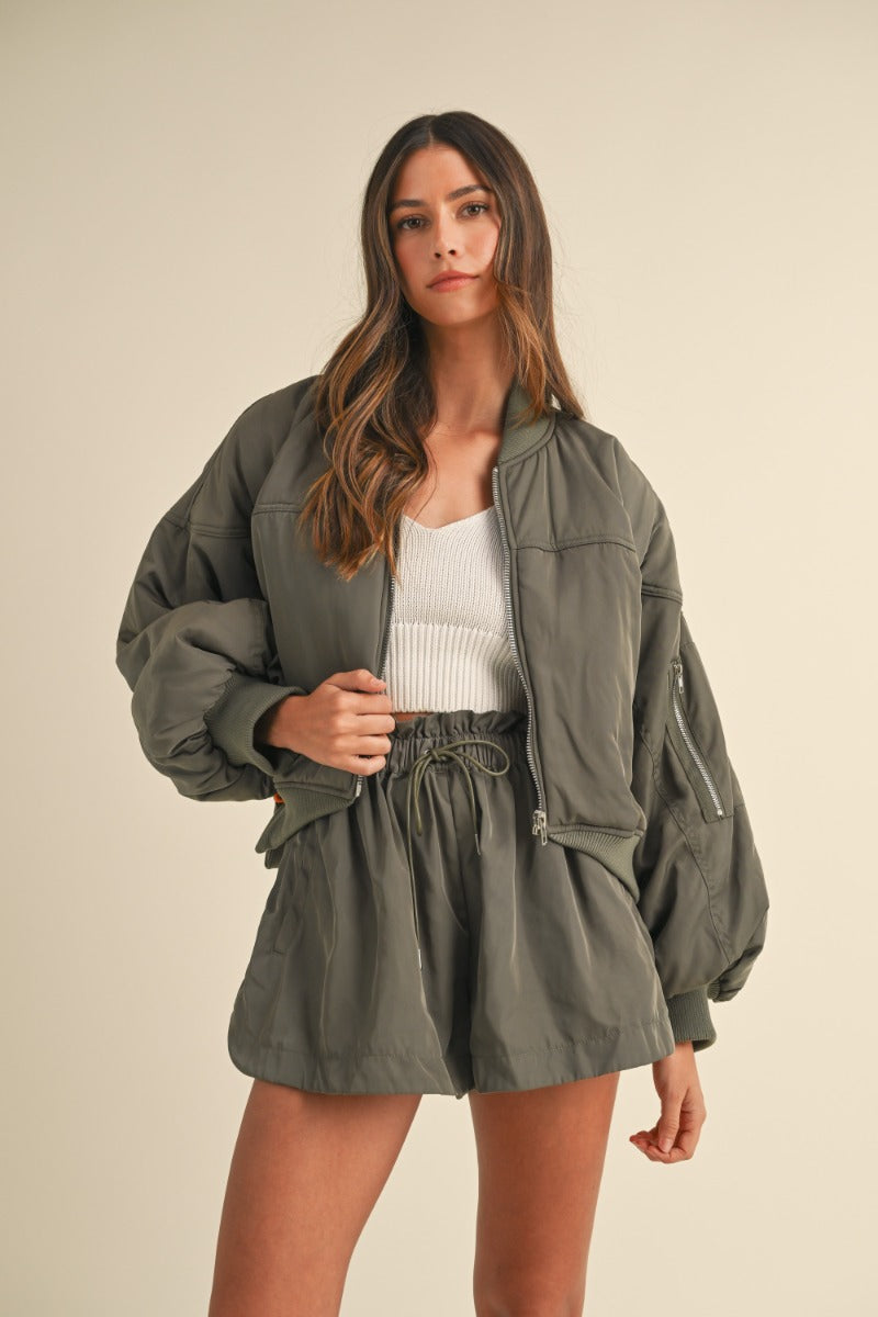 Mason Bomber Jacket and Shorts Set