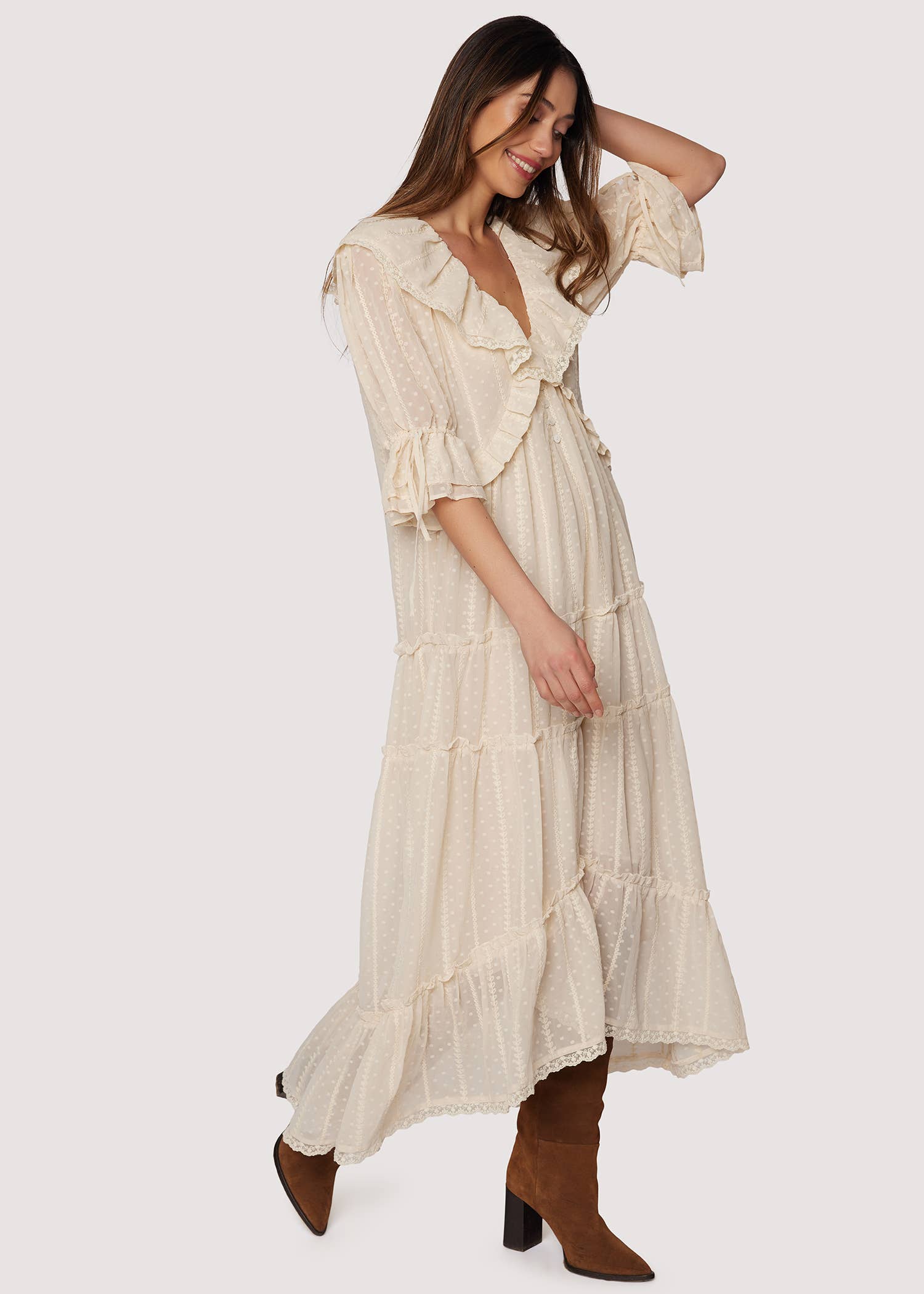 swiss dot chiffon dress Shein Swiss Dot Chiffon Dress